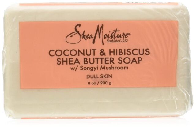 SHEA MOISTURE Coconut Hibiscus Bar Soap 8 Ounce (U-BB-2884)
