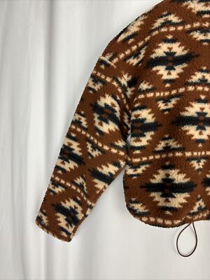 American Eagle Womens Large Oversized 1/4 Zip Fleece Crop