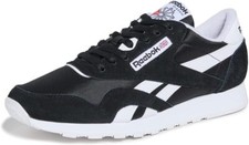 Man Reebok Classic Nylon Running Shoe Athletic GY7231 Black/White Brand New