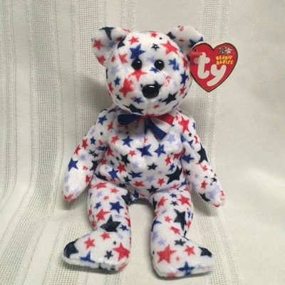 red white and blue beanie baby 2002