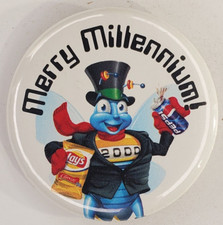 Vintage 2000 Lays Potato Chips Pepsi Merry Millennium Promotional Pinback Button