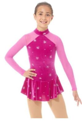 Mondor Mock Neck Glitter Figure Skating  Dress 2764 -  North Star