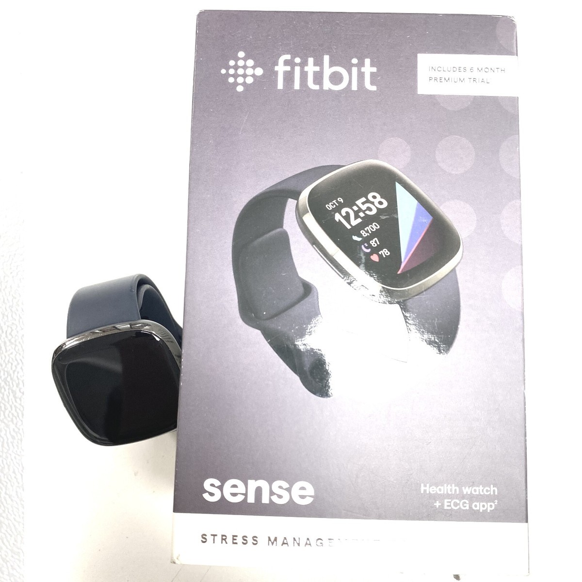FitBit Sense 41mm Black Smart Watch Fitness Tracker Stress Sleep - Main Image
