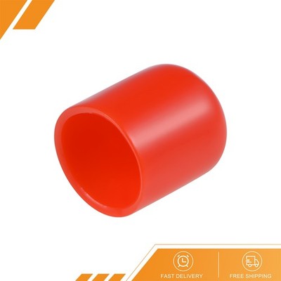 15pcs Rubber End Cap 19mm ID 25mm Height Screw Thread Protectors Red