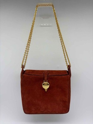 Saks Fifth Avenue Orange Suede Crossbody