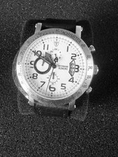 CRONOGRAFO DETOMASO RIMINI DT-1002B ACCIAIO INOX NERO/ROSSO/ARGENTO