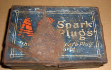 Vintage AC Spark Plugs Tin Box / Metal Advertising Can