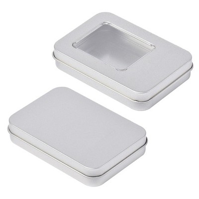 Rectangle Metal Storage Box Small Metal Storage Box Silver Color Jewelry Keys