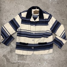   VTG Woolrich Coat Navajo Stripes Women  s M Size 20x25