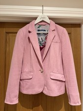 JOULES Tweed Olivia Jacket Pink UK 10 Blazer Country Hacking Riding