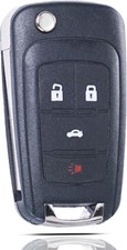 Flip Key Fob Shell Case Replacement for 2010-2016 Chevy Cruze Malibu Camaro Equi