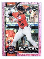2026 SERIES 1 CELEBRATIONS PINK HOLO FOIL ROOKIE BRICE MATTHEWS SP (RC)