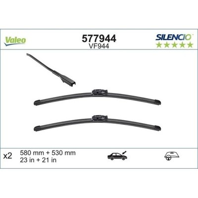 Wischblatt Valeo 577944 Silencio Flat Blade Set für Mini Vorne