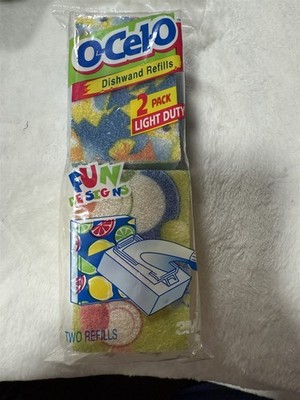 VINTAGE OCELO DISHWAND REFILL 2 PACK LIGHT DUTY FUN DESIGNS