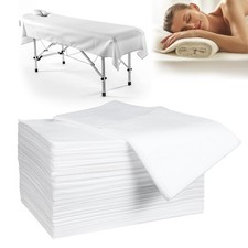 100 Pack 31" x 71" Disposable Non-Woven Massage Table Bed Covers white 100pc