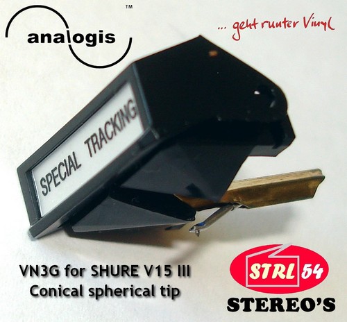 VN3-G VN35G VN35S Stylet sphérique Analogis pour SHURE V15 III VN35E DUAL DN352 - Photo 1 sur 15