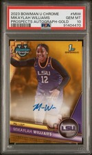 2023-24 Bowman U Chrome - Mikaylah Williams 1st Bowman Gold Auto /50 LSU PSA 10!