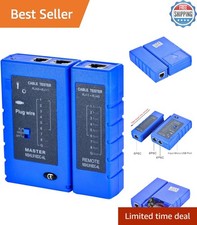 LED Handheld Cable Tester for RJ45, RJ11, RJ12 - Diagnose Network Issues Easily