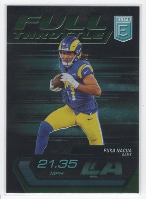 #24 2024 Donruss Elite Full Throttle Green Puka Nacua Los Angeles Rams