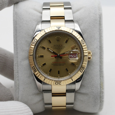 Rolex Datejust Turn-O-Graph 36mm Steel 18K Yellow Gold Champagne Dial 116263