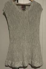 The Sweater Shop 75% Wool Blend Sleeveless Tank Vest M 10/12 Made in GB 