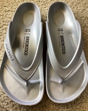 BIRKENSTOCK NIB HONOLULU THONG SANDAL FLIP FLOPS SILVER 37 LADIES 6