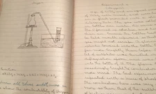 C. 1910 Handwritten Illustrated Chemistry Notebook Wilma Cripe/Crike Manuscript