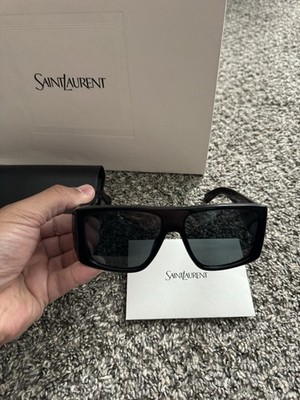 Saint Laurent SL 832 SNG Oversized Square Sunglasses Black Recycled Acetate