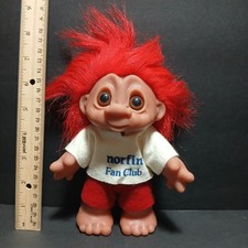 TROLL vintage Norfin Fan Club Dam Troll 1988 red hair Figure VTG troll doll
