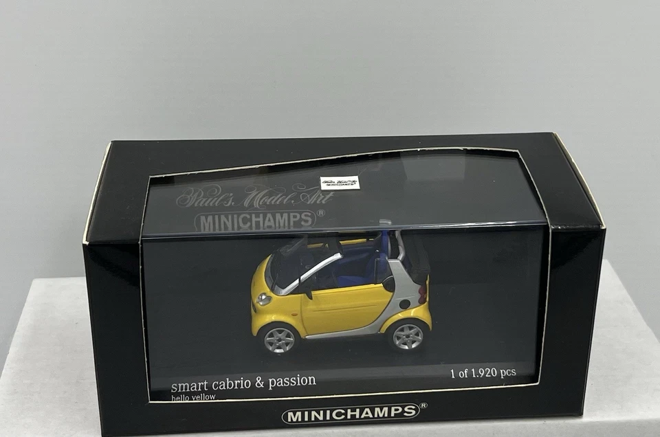 1:43 SMART CABRIOLET 2000 HELLO YELLOW MINICHAMPS - Image 3 of 4