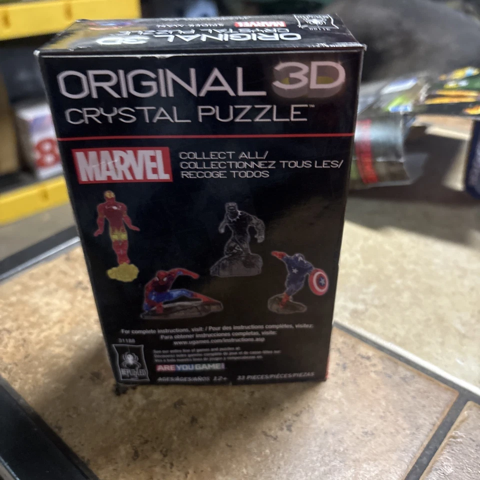 Rompecabezas de cristal 3D BEPUZZLED / MARVEL - ¡SPIDER-MAN!  NUEVO Foto 2 de 3