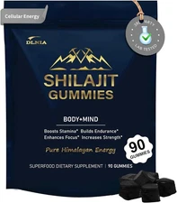 Shilajit Gummies with Ashwagandha Seamoss Turmeric for Men Women Vegan
