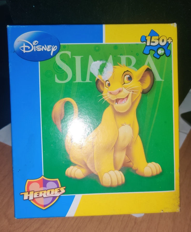Disney Heroes Simba 150+ piezas rompecabezas sin abrir y juguete de peluche Simba 24" de largo Foto 3 de 4