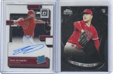 Reid Detmers RC Lot (2) 2022 Optic Rated Rookie Auto SP & Topps Chrome Black!!