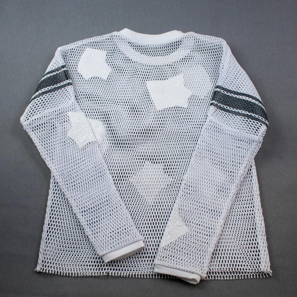 Camiseta deportiva Alo Yoga malla de ganchillo manga larga parches blancos Foto 3 de 4