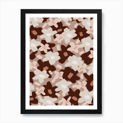 Pastell Blumenmuster Kunstdruck gerahmt Wandbild Poster Leinwanddruck Bild