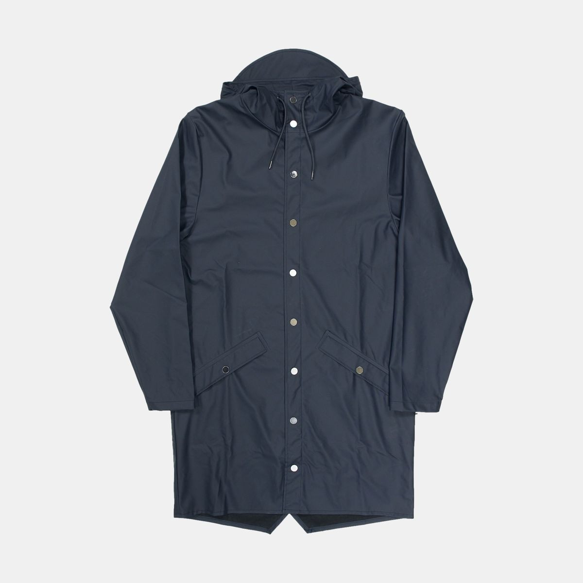 Rains Long Waterproof Jacket for Men in Blue Polyurethane Size S