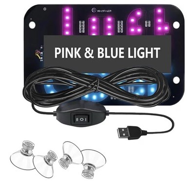 LED Light Sign for Car, USB-Powered Dual-Color LED Car Sign Display   Blue/Pink