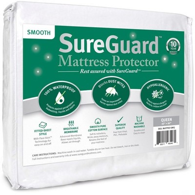 Queen Size Mattress Protector - 100% Waterproof, Hypoallergenic - Premium Fit...