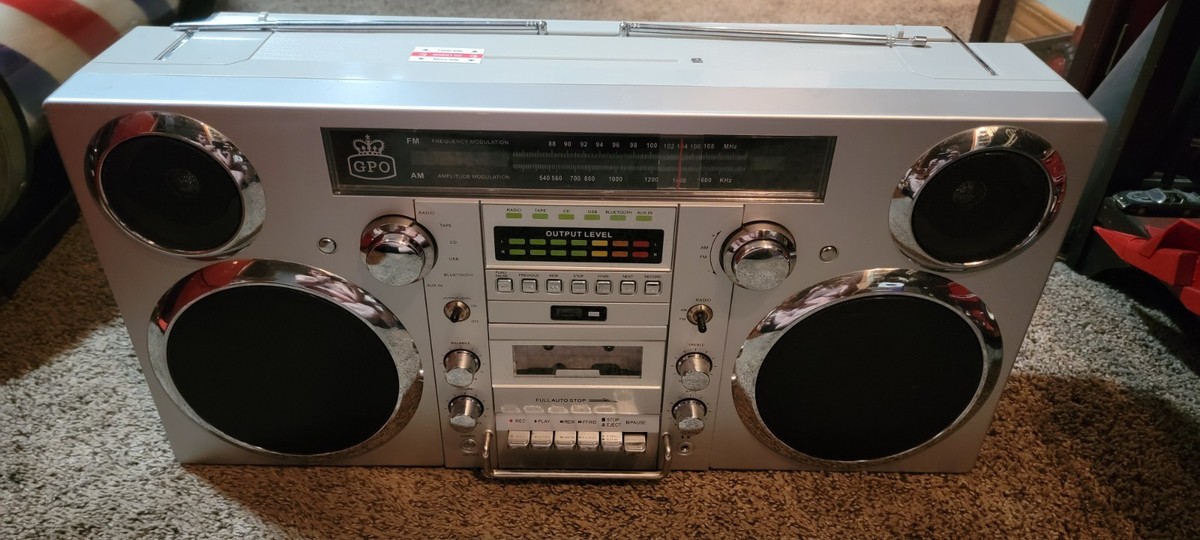 GPO Brooklyn Boombox Bluetooth Speaker Vintage Cassette