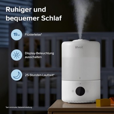Levoit 19dB leise Luftbefeuchter Smart Humidifier Schlafzimmer Premium