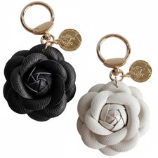 2Pcs Leather Flower Bag Charm, Rose Purse Charms for Women Handbags, Cute Key...