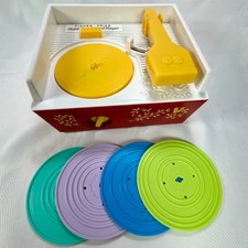 Mattel Fisher Price Music Box Record Player 2014 Version 4 Records Tested/Works