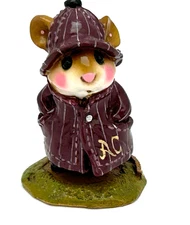 Wee Forest Folk April Showers Mouse Al Capone Folktoberfest 2010 Purple Slicker