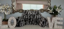 Cuddle Cushion Fuax Fur Grey Marble W59cm X  L45cm X H35cm