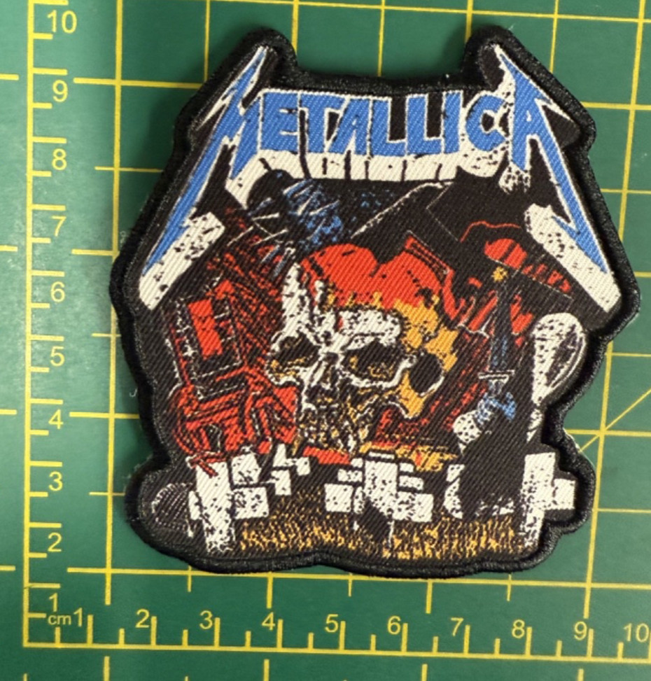Metallica Master Of Puppets Skull Woven Sew Or Iron On Patch Officially Licensed