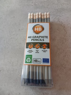 40 Stück BIC Evolution Graphitstifte (HB/#2) (Radiergummispitze)
