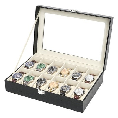 Uhrenbox Uhrenkoffer Uhrenkasten Uhrenschatulle Uhrentruhe Leder für 6/12 Uhren