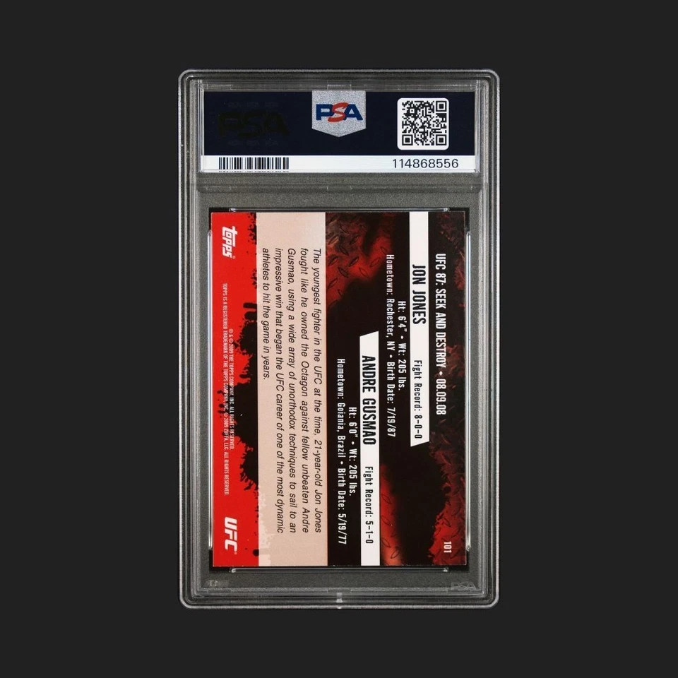 2009 Topps UFC Round 2 - UFC Debut Jon Jones, Andre Gusmao #101 (RC) - Image 2 of 2