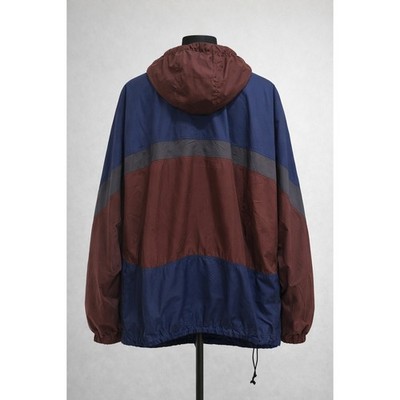 90s NIKE ACG ナイロンジャケットLグレー×ワインバイカラーテック系 Nike ACG Vintage Anorak Windbreaker Mens XL Half Zip Hooded